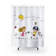 Load image into Gallery viewer, Doodle Siblings - Shower Curtains
