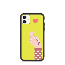 Load image into Gallery viewer, Saranghae Hand Biodegradable phone case
