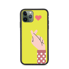 Load image into Gallery viewer, Saranghae Hand Biodegradable phone case
