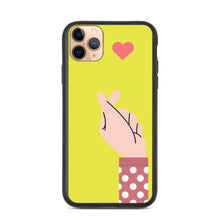 Load image into Gallery viewer, Saranghae Hand Biodegradable phone case
