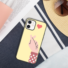 Load image into Gallery viewer, Saranghae Hand Biodegradable phone case
