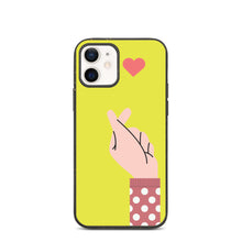 Load image into Gallery viewer, Saranghae Hand Biodegradable phone case
