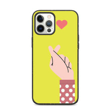 Load image into Gallery viewer, Saranghae Hand Biodegradable phone case
