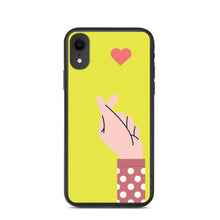 Load image into Gallery viewer, Saranghae Hand Biodegradable phone case
