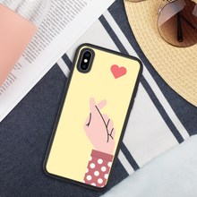 Load image into Gallery viewer, Saranghae Hand Biodegradable phone case
