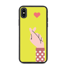 Load image into Gallery viewer, Saranghae Hand Biodegradable phone case
