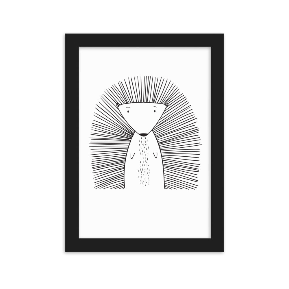 Porcupine - Framed matte paper poster