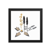 Load image into Gallery viewer, Camping by the Fire - Framed poster
